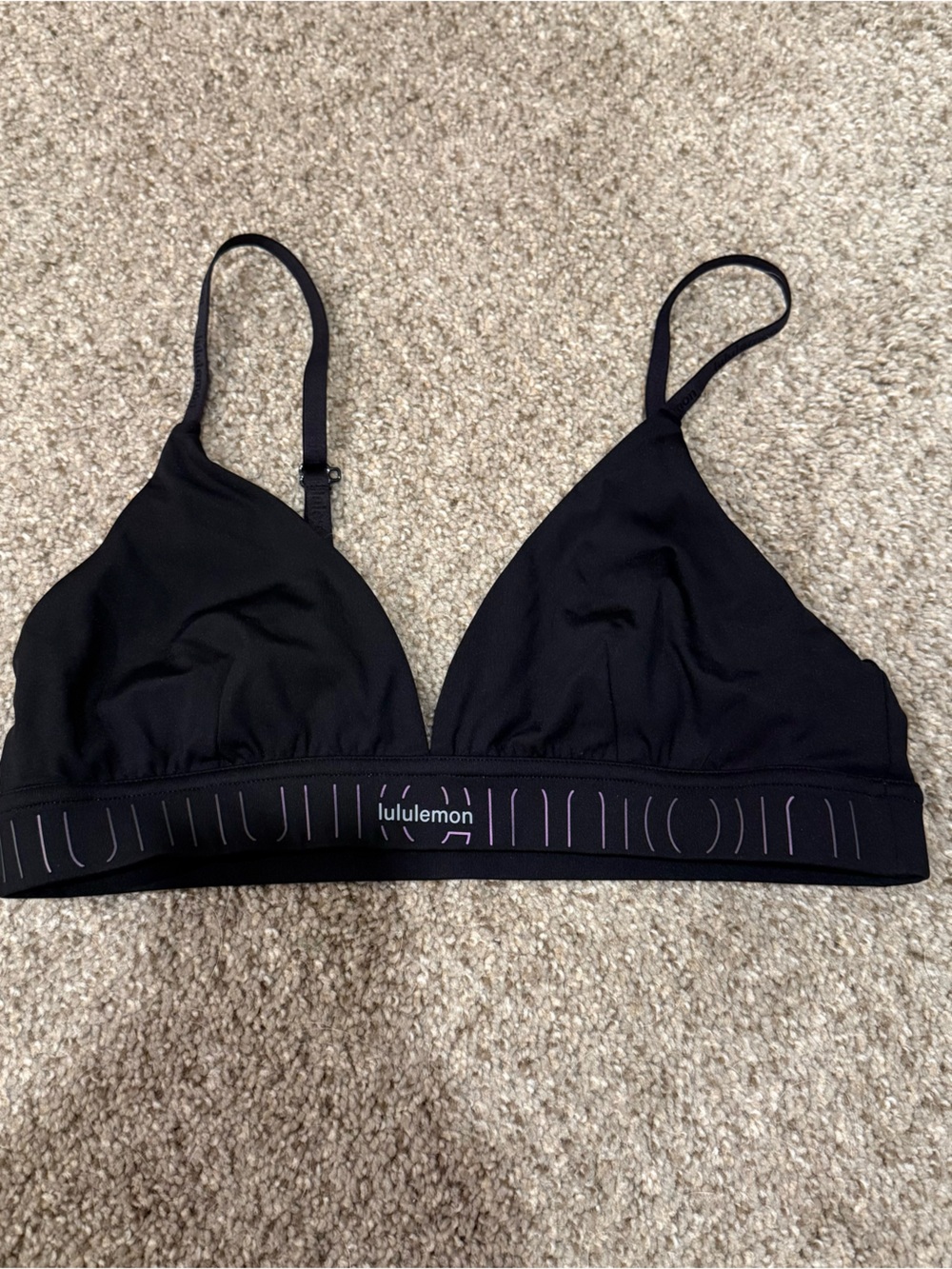 lululemon athletica Black Logo Triangle Bralette